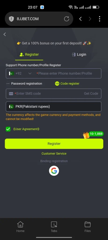 8JJ Bet Game Login