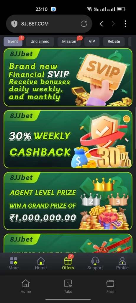 8JJBet Game Bonuses